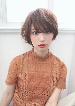 ショート カラー ヘアアレンジ リルウヘアー 天王寺のヘアスタイル