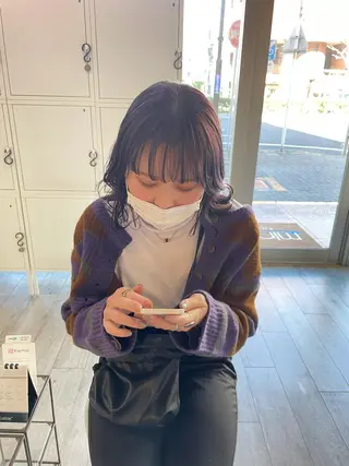 ミディアム カラー 高橋 みく/ minim 暖色のヘアスタイル