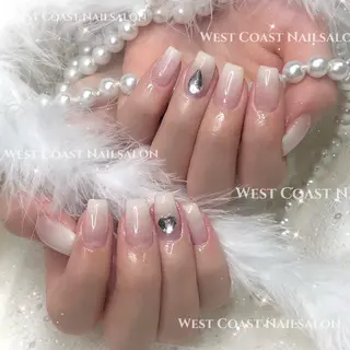 ネイル リボン、ガーリー パーツ放題専門店のネイルデザイン