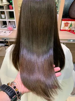 ロング カラー パーマ 縮毛矯正/髪質改善 /韓国風　山川春輝のヘアスタイル