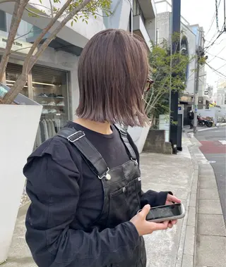 ショート カラー オリーブ/縮毛♡ Natsuno🩰のヘアスタイル