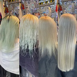 ミディアム カラー ヘアアレンジ haco+所属・🌈派手髪エクステ ブレイズ🌈ひろとのヘアスタイル