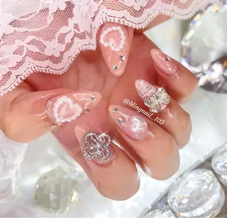 ネイル 23時まで❤︎韓国、 ワンホンネイルのネイルデザイン