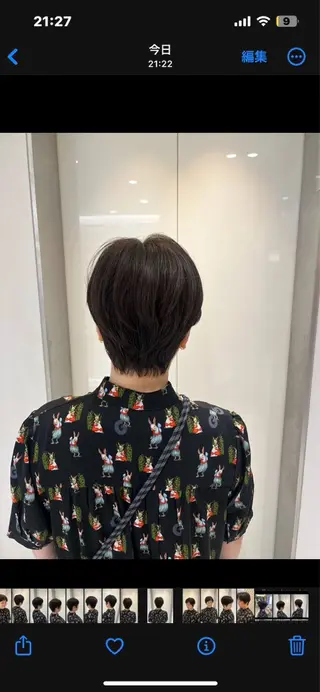 ショート コテ巻き風パーマ 銀座RINOSEのヘアスタイル