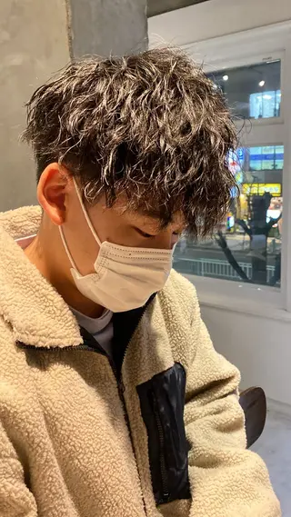 ショート パーマ メンズ glowm by affect所属・glowm店長 加藤翔太のヘアスタイル