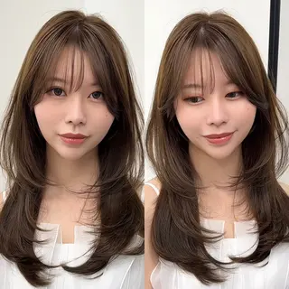 ロング 韓国ヘア🤍🇰🇷 ‪🫶🏻吉満のヘアスタイル