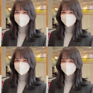 ミディアム 大人可愛い透明感🌟 小顔・韓国髪🌟野中のヘアスタイル