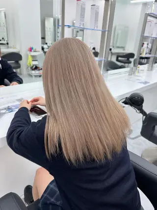 ロング カラー ダブルカラー 韓国ヘアKYONのヘアスタイル