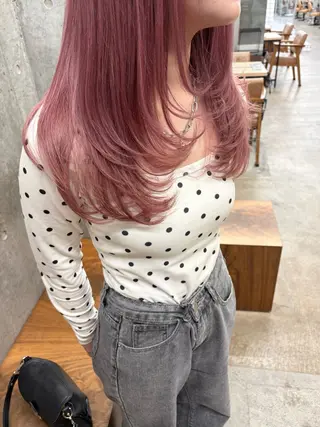 ロング カラー ヘアアレンジ 🎀暖色カラー🎀 ♡yurika♡のヘアスタイル