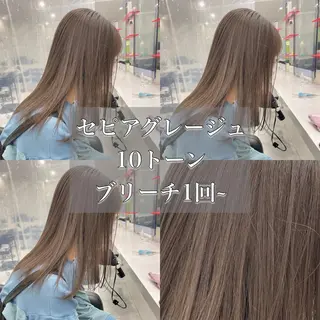 ロング カラー ヘアアレンジ トレンドモテカラー 🩷色落ちまで可愛くのヘアスタイル