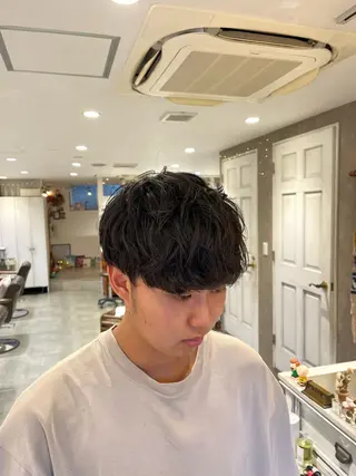 ショート メンズ Lamp所属・🌀メンズパーマ🌀 🐏丸山祐宇🐏のヘアスタイル