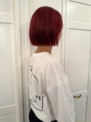 カラー ブリーチカラー🎀 韓国風/寺門美優のヘアスタイル