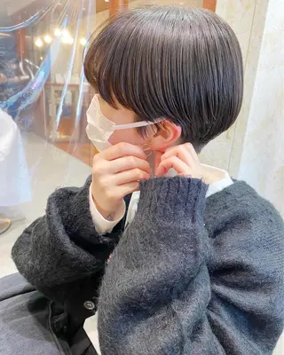 ショート パーマ 店長/mao/ 前髪/顔周りカットのヘアスタイル