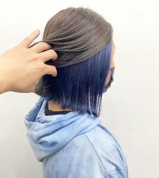 ミディアム カラー ヘアアレンジ 🥀ダブルカラー/ 美髪透明感🥀ユイキのヘアスタイル