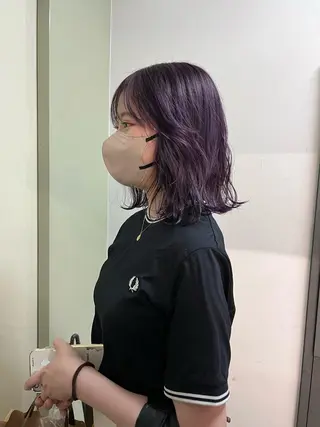 ミディアム カラー 舟橋耀/ブリーチカラ ー/レイヤーカットのヘアスタイル