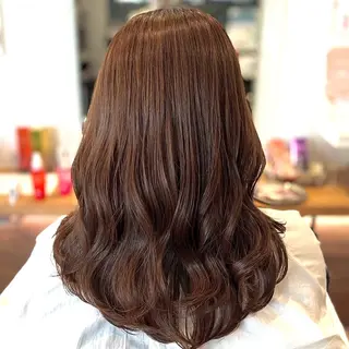 ミディアム コテ巻きパーマ/韓国 パーマ/佐野のヘアスタイル