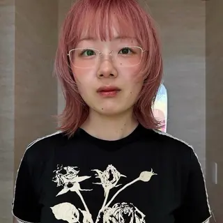 ミディアム カラー ひなた 艶カラー/渋谷のヘアスタイル