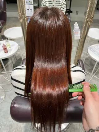 ロング カラー フェザーパーマ🌙 毛流れ yuzukiのヘアスタイル