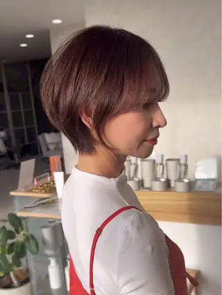 ショート カラー 藤原 ゆあのヘアスタイル