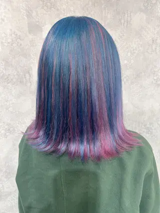 ミディアム カラー ヘアアレンジ 💕ブリーチ/ヘアメ 🎀YUUKAのヘアスタイル