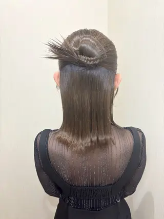 ミディアム ヘアアレンジ naitre 🌼SHIORI🌼のマツエク・マツパデザイン