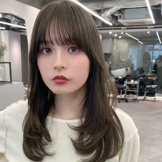 ミディアム カラー 透明感カラー 🩰あさのヘアスタイル