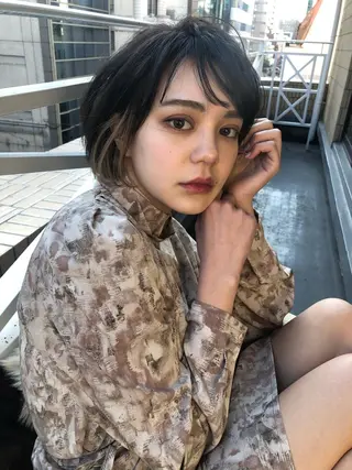 ショート カラー ショート/ボブ/ 心斎橋/宮脇美奈のヘアスタイル