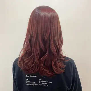 ミディアム カラー Kazaoka Saraのヘアスタイル