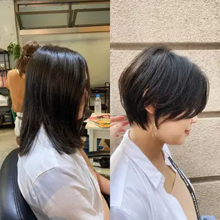 ショート 美髪❣️縮毛矯正/ 髪質改善✨/山本のヘアスタイル