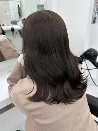 カラー 暗髪うる艶ヘア🫧 yumi🐈‍⬛🪽のヘアスタイル