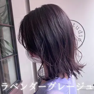 ミディアム カラー 川越 輝梨奈のヘアスタイル
