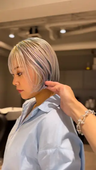 ショート カラー 🎨ショートの神様 /神評価🎨原田公祐のヘアスタイル