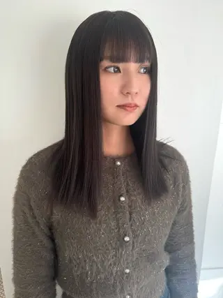 カラー ブリーチカラー🎀 韓国風/寺門美優のヘアスタイル