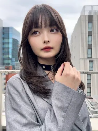 ミディアム 韓国風レイヤーカット 💕髪質改善💫拓海のヘアスタイル