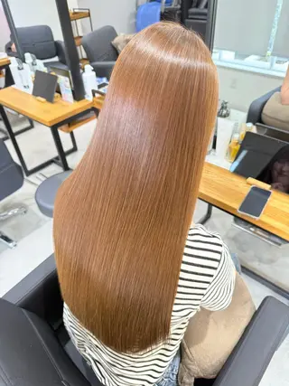 ロング カラー 髪質改善 縮毛矯正 ツイスパanBタクミのヘアスタイル