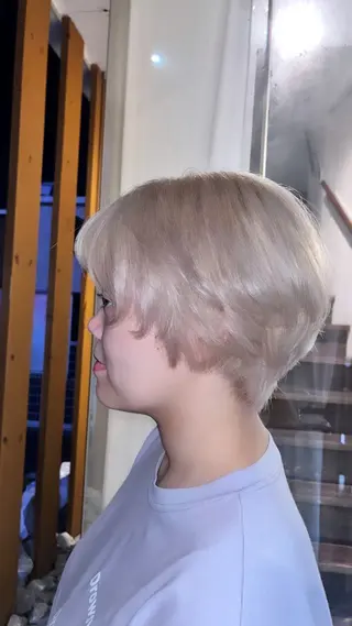 ショート 愛梨/ハイトーン /韓国/ダメージレスのヘアスタイル