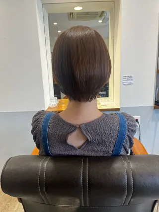 ショート カラー 上品な暖色/丸みボブ Chie🪷のヘアスタイル