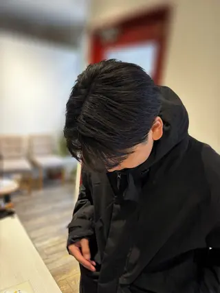 メンズ RYU/メンズ /センターパートのヘアスタイル