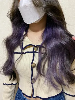 ロング カラー ヘアアレンジ アンククロス渋谷【ANKH CROSS】所属・韓国ヘア┊︎レイヤー ┊︎haruka🌙のヘアスタイル