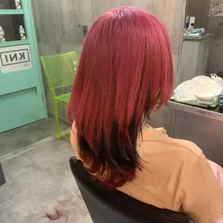 ミディアム カラー ホワイト&レイヤーカ ットエクステ長畠俊輔のヘアスタイル