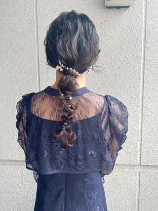 セミロング ヘアアレンジ カラーパティシエ facce🌼ikoのヘアスタイル