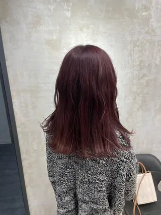 ミディアム カラー blanc hair 西中島MASARUのヘアスタイル