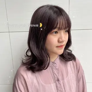 ミディアム 𝙢𝙞𝙮𝙪🎀 girly hairのヘアスタイル