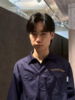 ミディアム パーマ メンズ 金山駅前/メンズ パーマ/真柄 恒輝のヘアスタイル