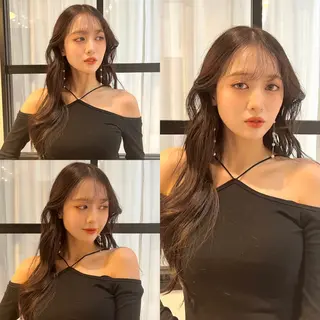 ロング カラー ヘアアレンジ 顔まわり職人🇰🇷 韓国ヘア/KAITOのヘアスタイル