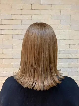 セミロング カラー 艶髪レイヤー上田 紗也🇰🇷💗のヘアスタイル