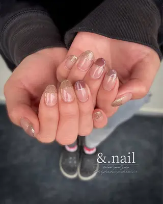 ネイル &.nail/ ニュアンス/持込み可のネイルデザイン