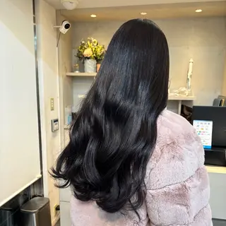 ロング カラー ラベンダーカラー /巻き/WAKANAのヘアスタイル