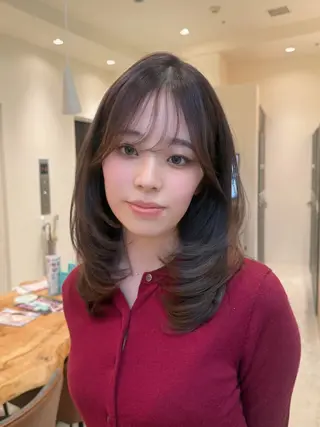 ミディアム VIEW GINZA所属・fitするカット♡ 暖色/ふうか◠‿◠のヘアスタイル