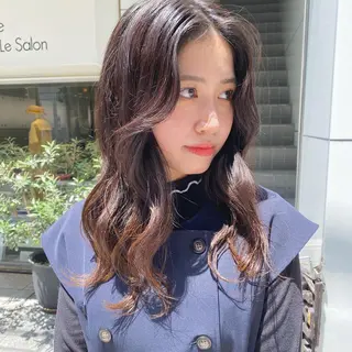 セミロング カラー ヘアアレンジ マツエク・マツパ Noah's　Ark所属・透明感カラー🫧ヘア セット🫧松本菜月の眉毛・アイブロウイメージ